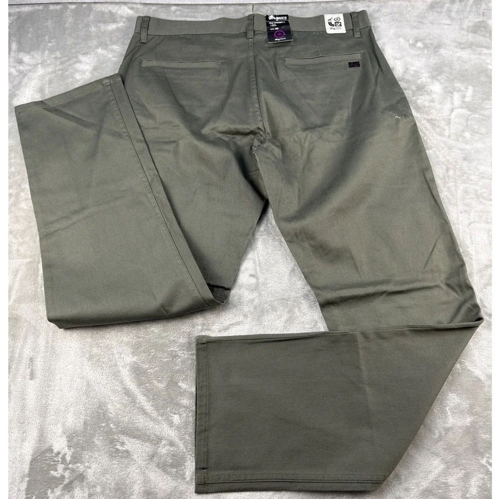 LRG Mens True Straight Fit Chino Pants Olive Green Size 40 NWT